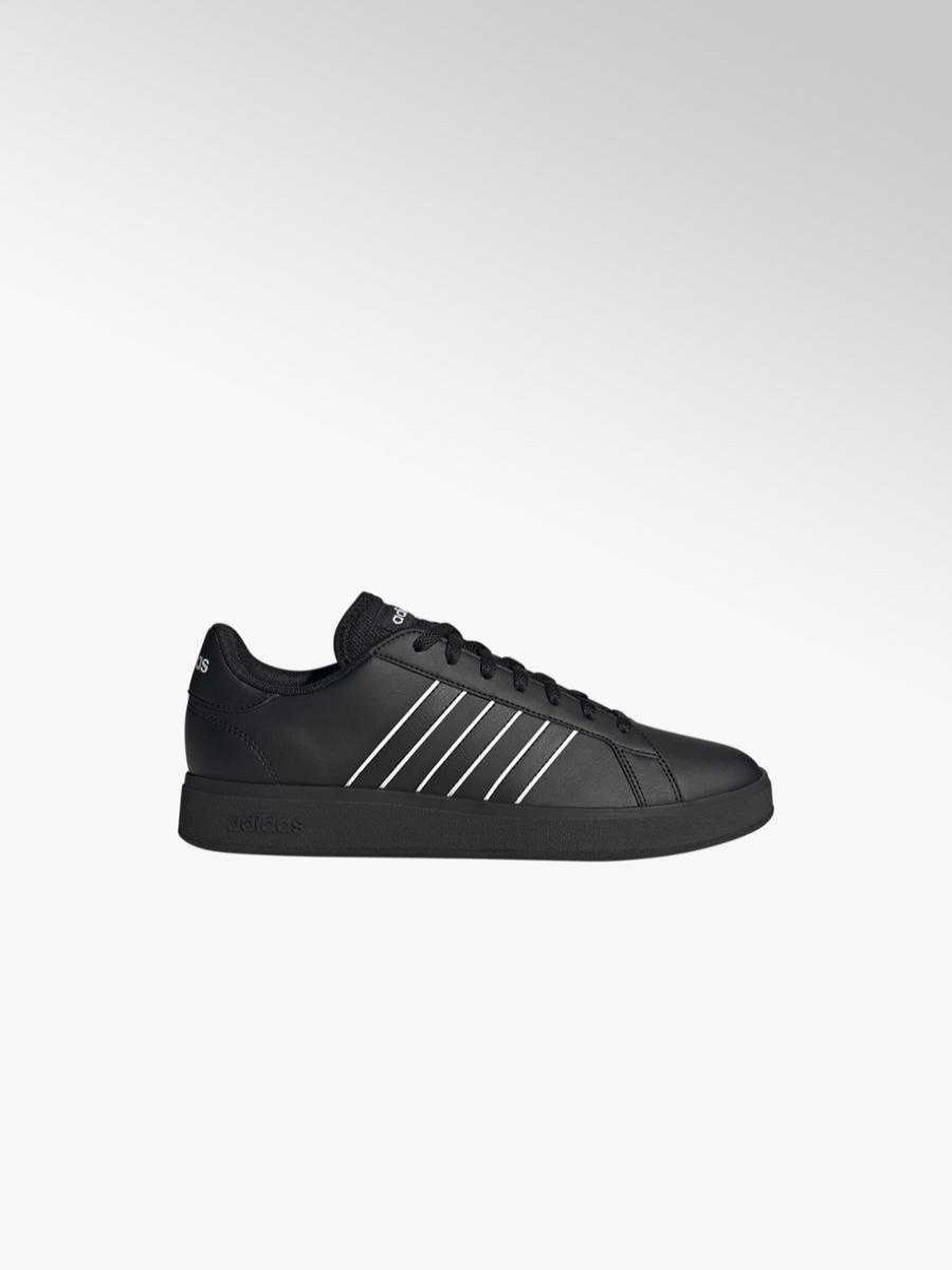 Meskie adidas Sportowe | Czarne Sneakersy Meskie Adidas Grand Court Base 2.0